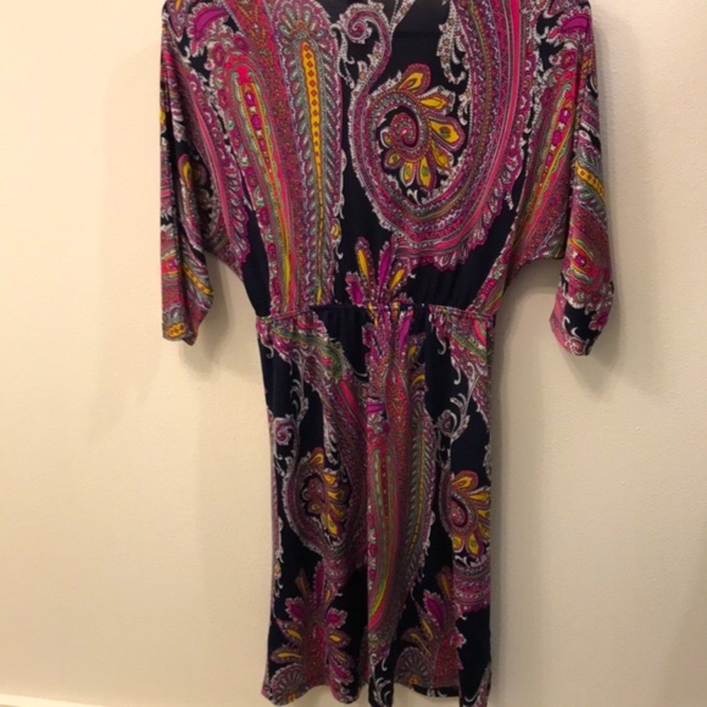 [Christina Love] Stretch Paisley Tunic Shirt Top Dress Women's Sz Small - Picture 4 of 6